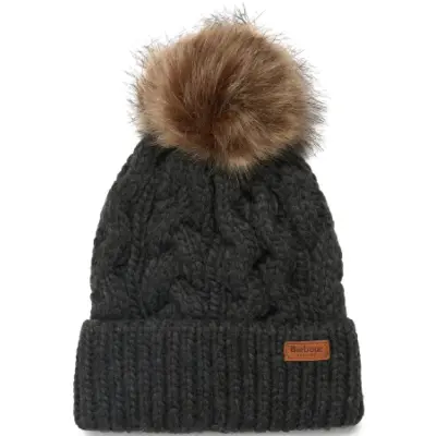 Barbour W's Penshaw Cable Beanie Charcoal