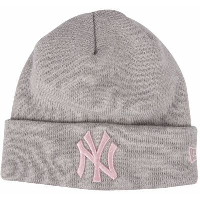 Basic Cuff Knit, Heather Grey/Pink, Onesize,  New Era