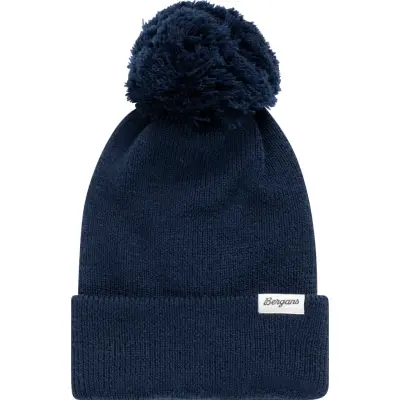 Bergans Juniors' Storetind Wool Pom Beanie Navy Blue