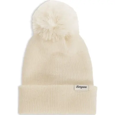 Bergans Juniors' Storetind Wool Pom Beanie Vanilla White