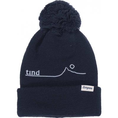 Bergans Womne's Tind Powpow Pom Wool Beanie Navy Blue