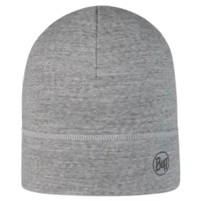 Buff Beanie Merino Lightweight Solid Light Grey