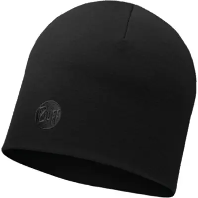 Buff Heavyweight Merino Wool Hat Reg Solid Black