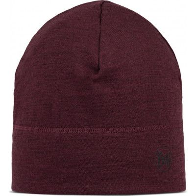 Buff Merino Lightweight Beanie Solid Garnet