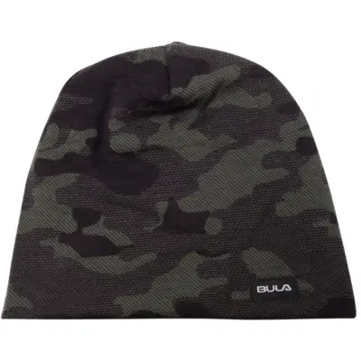 Bula Camo Printed Wool Beanie Junior Dark Olive