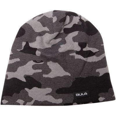 Camo Printed Wool Beanie, Dgrey, Onesize,  Pannband