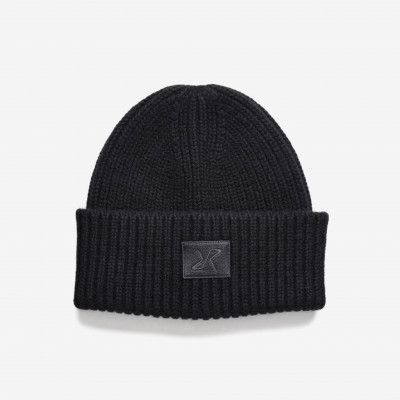 Chunky Wool Beanie Unisex Black, Storlek:One Size