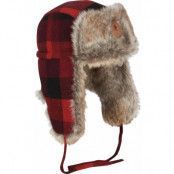 Pinewood Classic Checked Fur Hat Red/Black