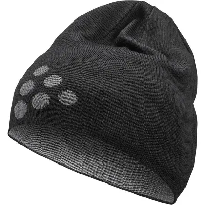 Craft ADV NORDIC TRAINING MERINO LOGO HAT Black/Black Black/Black S/M