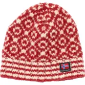 Devold Svalbard Wool Beanie Hindberry/offwhite