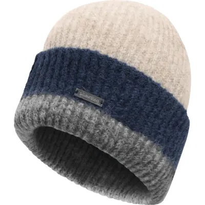 Didriksons Women's Malin Striped Beanie Beige Mel Multicolour