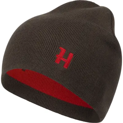 Härkila Aspire Reversible Beanie Shadow Brown/red