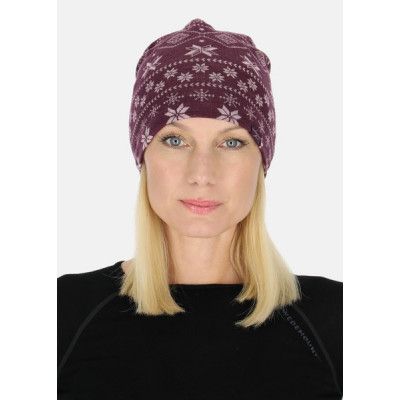 Idre Wool Beanie, Burgundy/Lt Pink, Onesize,  Mössor