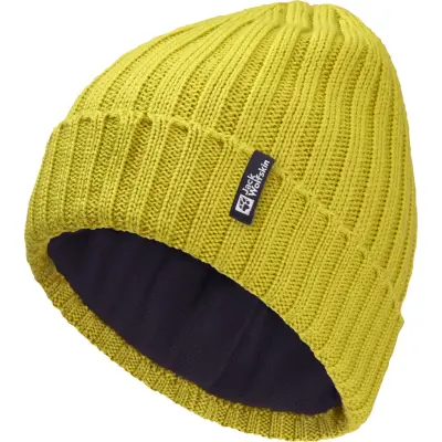 Jack Wolfskin Rib Knit Beanie Chartreuse