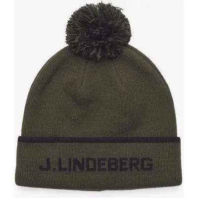 J.Lindeberg Stripe Beanie Forest Green