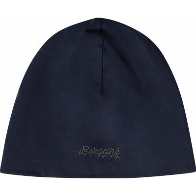Bergans Juniors' Cotton Beanie Navy Blue/Solid Dark Grey