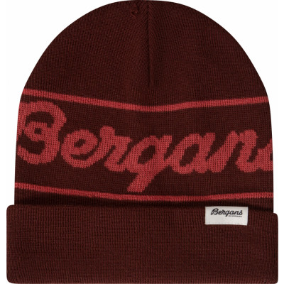 Bergans Juniors' Logo Beanie Amarone Red/Rusty Dust
