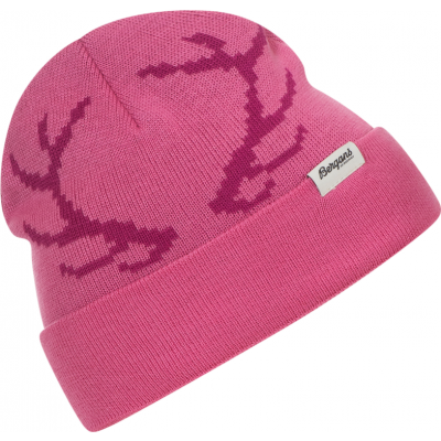 Bergans Kids' Antlers Beanie Ibis Rose/Fandango Purple