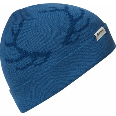 Bergans Kids' Antlers Beanie Riviera Blue/Dark Riviera Blue