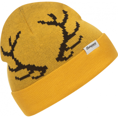 Bergans Kids' Antlers Beanie Light Golden Yellow/Black