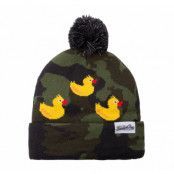 Knitted Hat Reflective Pom Pom, Camo Yellow Duck, Onesize,  Pannband