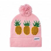 Knitted Hat Reflective Pom Pom, Pink Pineapple, Onesize,  Pannband