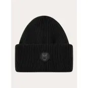 KnowledgeCotton Apparel Wool Beanie RWS Black Jet