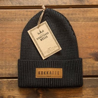 Lemmel Kaffe Ribbstickad Mössa