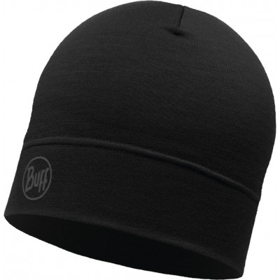 Buff Lightweight Merino Wool Hat Solid Black