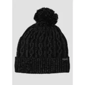 Long Island Wool Reflective Hat Pompom, Black, Onesize, Pannband
