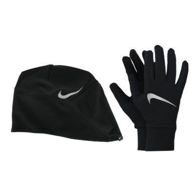 Nike W Essential Hat And Glove, Black/Black/Silver, M-L,  Träningstillbehör