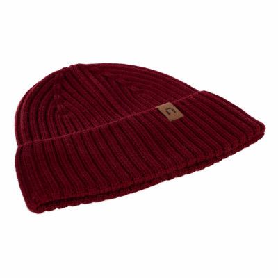 North Outdoor Active Kir mössa i merinoull, rabarberröd