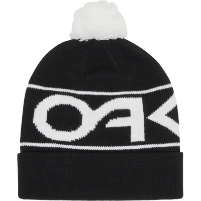 Oakley Factory Cuff Beanie Black/White Logo