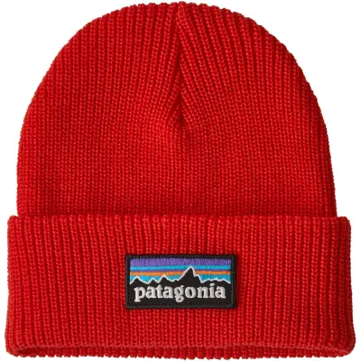 Patagonia Kids Logo Beanie P-6 Logo: Sizzle Red