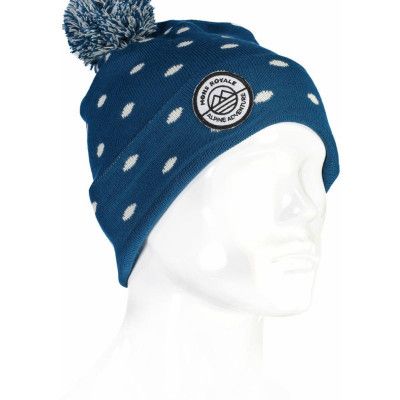 Pom-pom Beanie Sininen / Valkoinen
