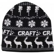 Retro Knit Hat, Black/White, Onesize,  Craft