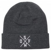 Rexdale Youth Beanie, Dk Grey Melange, Onesize, Wow