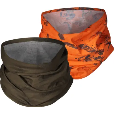 Seeland Neck Gaiter 2-Pack Pine Green/Invis Orange Blaze