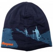 Ski Beanie, Navy/Stoneblue/Br Magma, 58,  Bergans