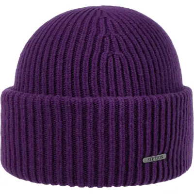 Stetson Classic Uni Wool Beanie Hat Blue/White