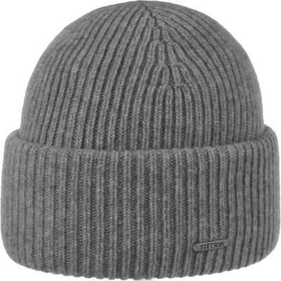 Stetson Classic Uni Wool Beanie Hat Grey Melange