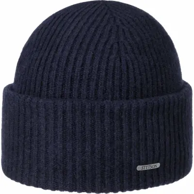 Stetson Classic Uni Wool Beanie Hat Navy