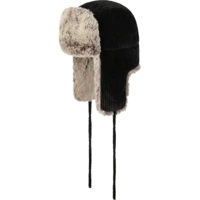Stetson Seldovia Corduroy Aviator Hat 1/Black