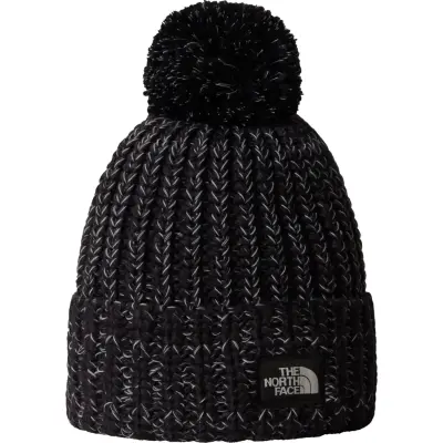 The North Face Cozy Chunky Cabin Beanie TNF Black/White Dune
