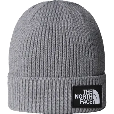 The North Face TNF Logo Box Cuffed Beanie TNF Medium Grey Heather