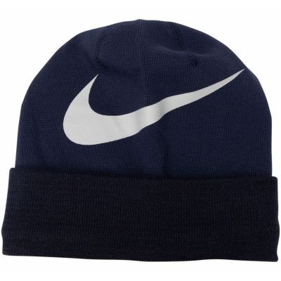 U Nk Beanie Swoosh Cuffed, Obsidian/Pure Platinum, Onesize,  Nike