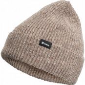 Urberg Unisex Knitted Wool Hat 1x1 Rib Beige Melange