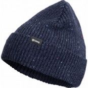 Urberg Unisex Knitted Wool Hat 1x1 Rib Blue Melange