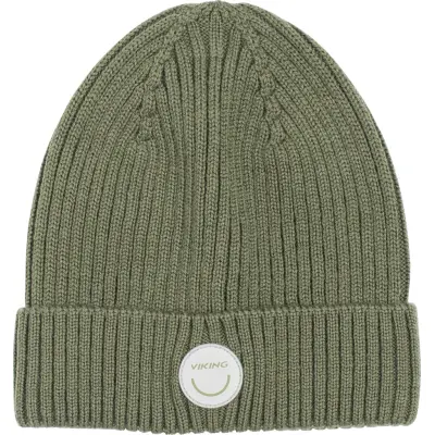 Viking Footwear Kids' Play Wool Rib Beanie Olive