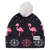 Winter Knitted Hat, Navy Flamingo, Onesize,  Pannband